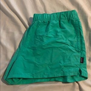 Patagonia Turquoise Barely Baggies- 2 1/2”